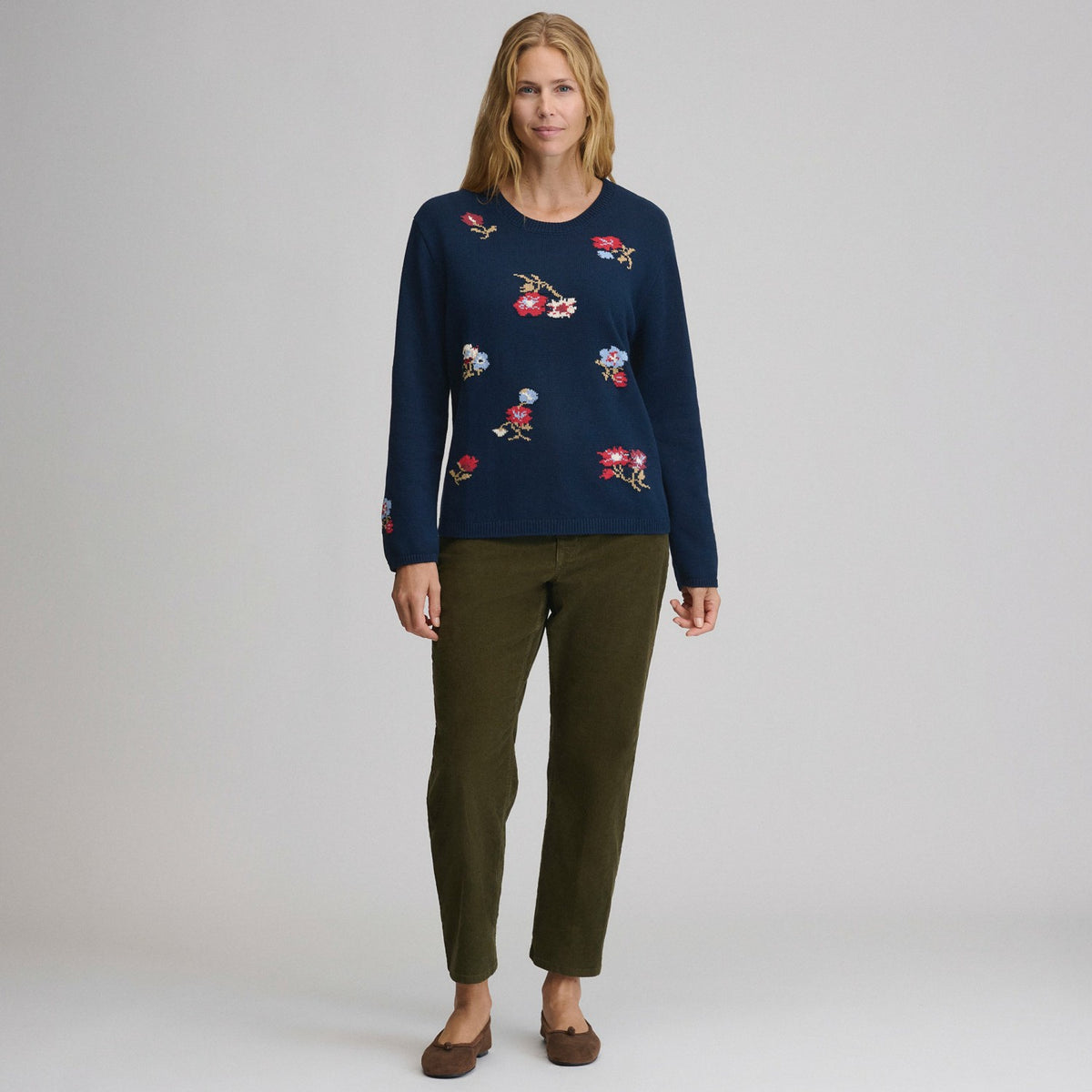 Women's Floral Crewneck Sweater | Eddie Bauer