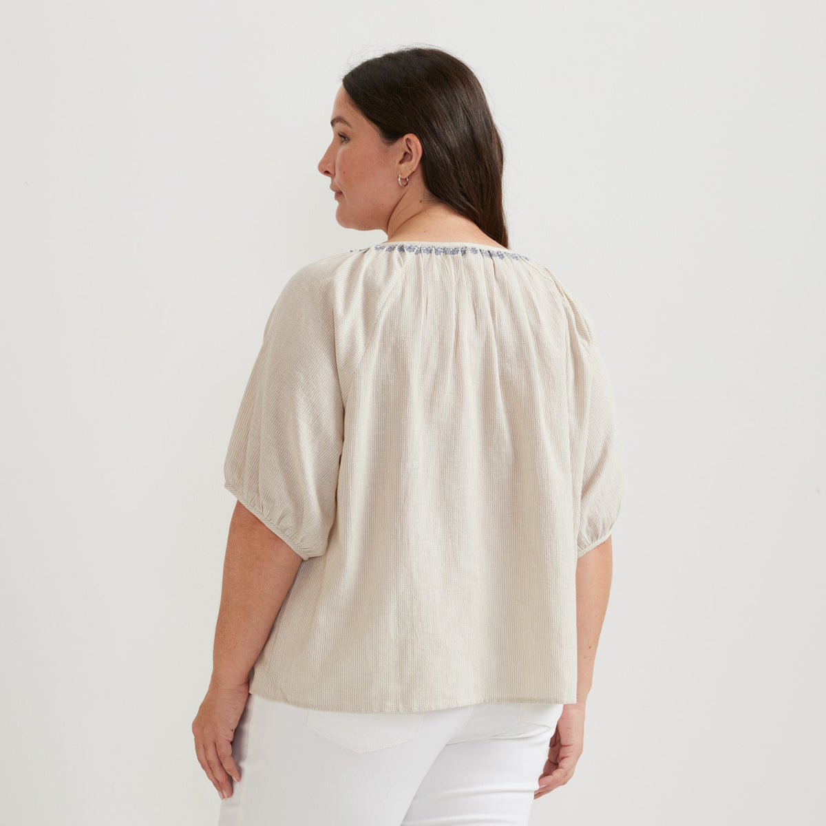 Women's Embroidered Trim SS Shirt | Eddie Bauer