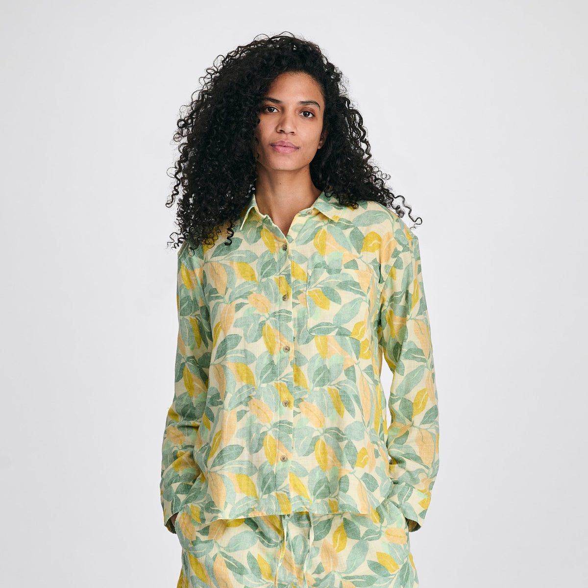 Women's Woven Printed Cotton LS Slub | Eddie Bauer