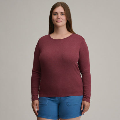 Women's LS Favorite Crew - Solid | Eddie Bauer