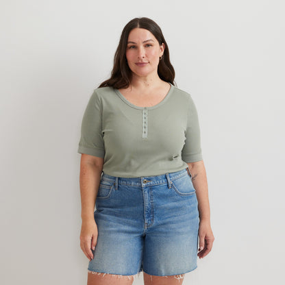 Women's Softline Rib SS Henley | Eddie Bauer