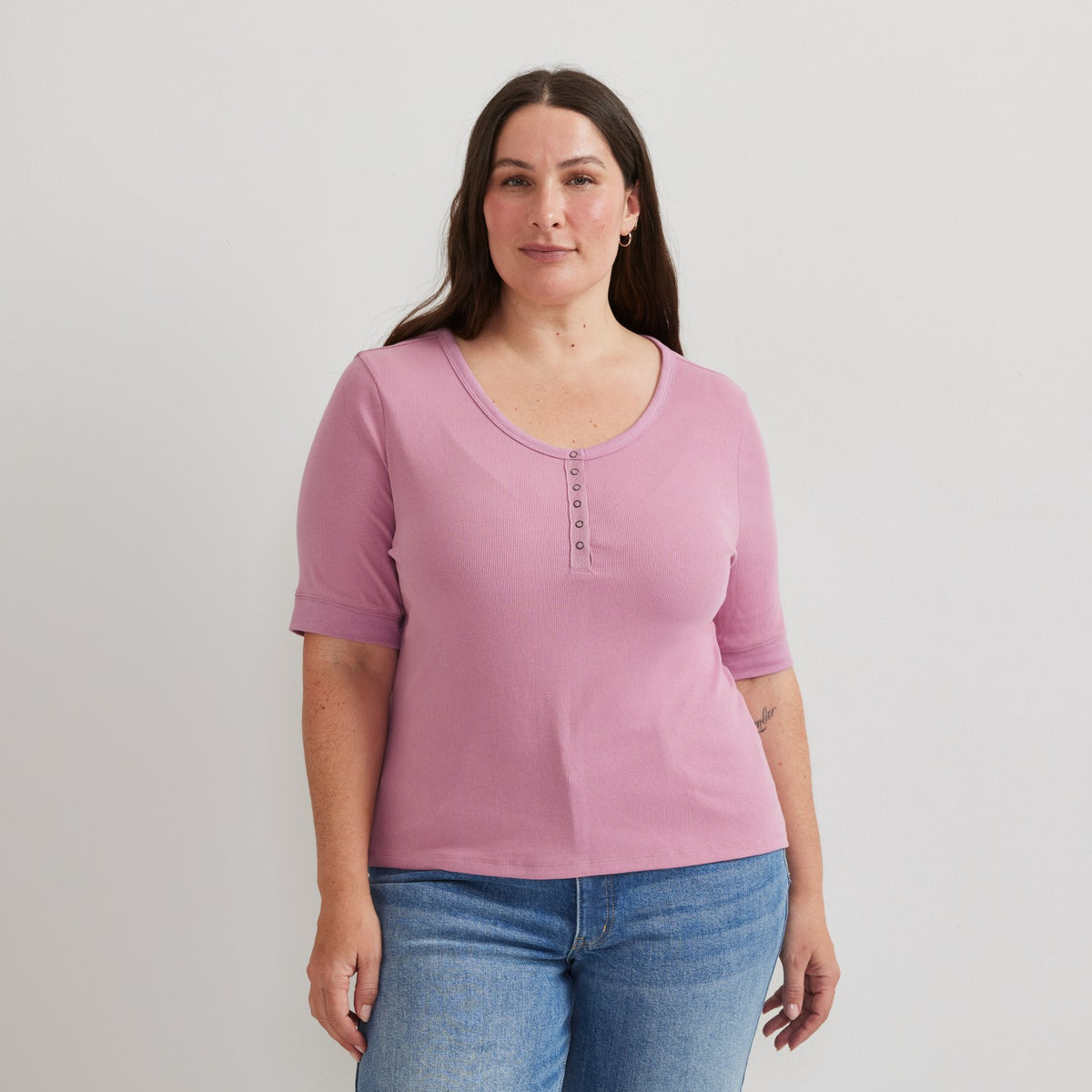 Women's Softline Rib SS Henley | Eddie Bauer