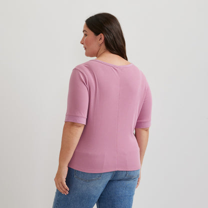 Women's Softline Rib SS Henley | Eddie Bauer