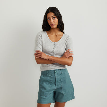 Women's Softline Rib SS Henley | Eddie Bauer