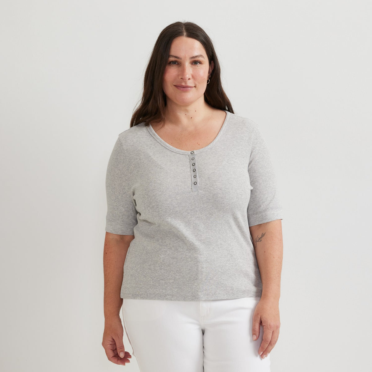 Women's Softline Rib SS Henley | Eddie Bauer