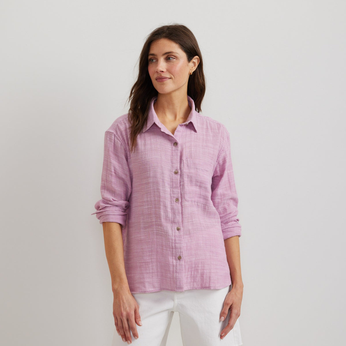 Women's Woven Cotton Slub LS | Eddie Bauer