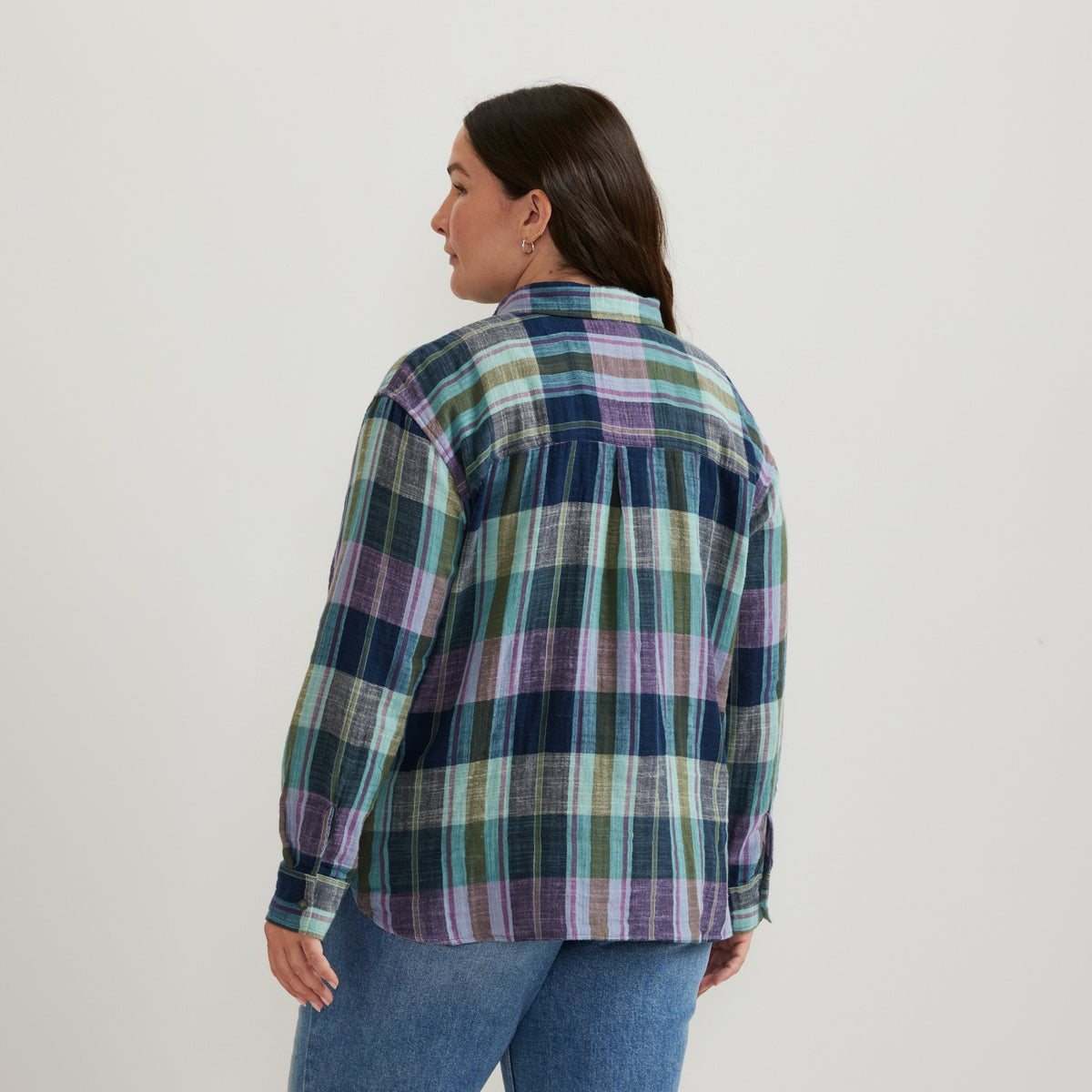 Women's Woven Plaid Cotton Slub LS | Eddie Bauer