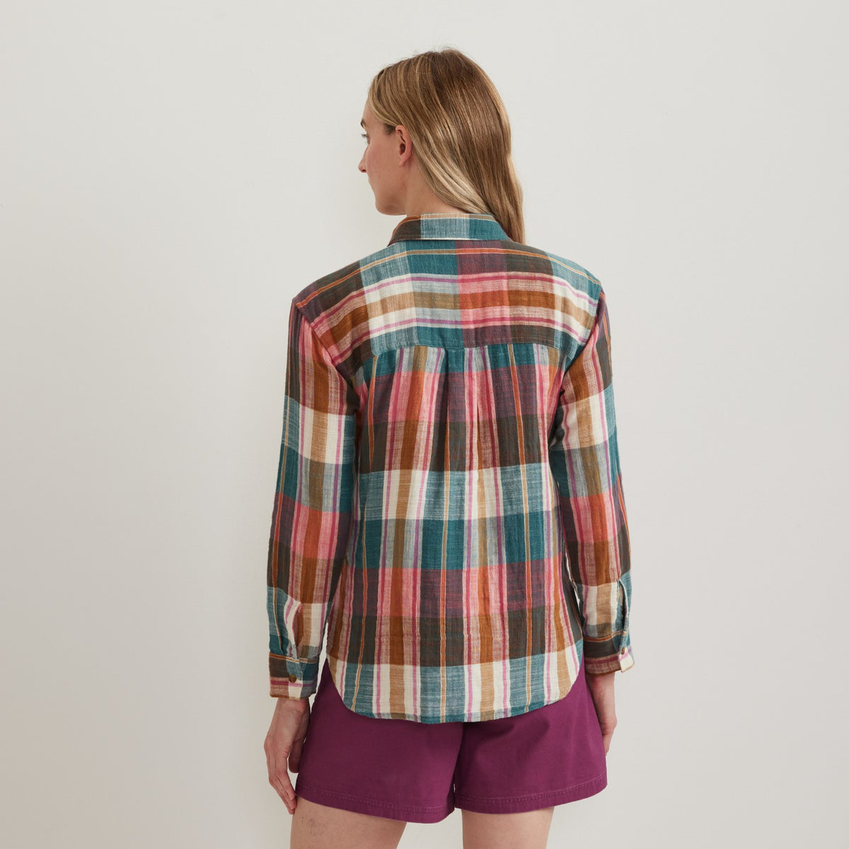 Women's Woven Plaid Cotton Slub LS | Eddie Bauer