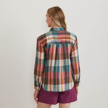 Women's Woven Plaid Cotton Slub LS | Eddie Bauer