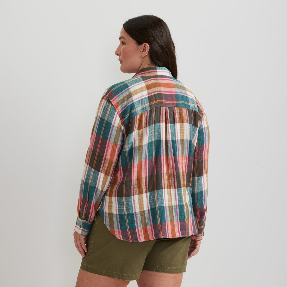 Women's Woven Plaid Cotton Slub LS | Eddie Bauer