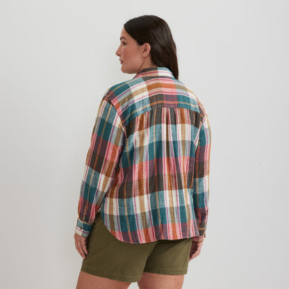 Women's Woven Plaid Cotton Slub LS | Eddie Bauer