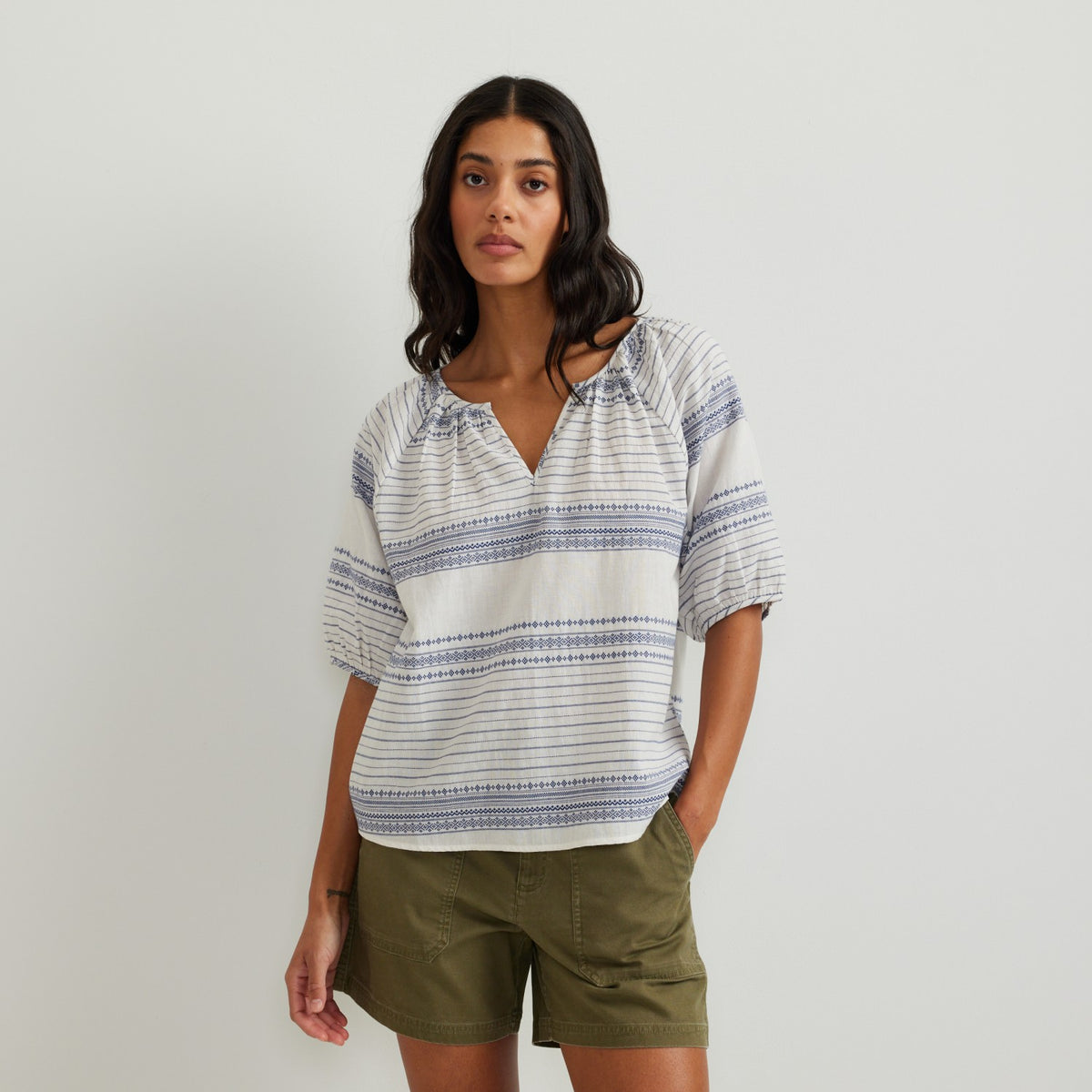 Women's Dobby Stripe SS Shirt | Eddie Bauer