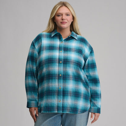 Women's Long-Sleeve Heritage Soft Boyfriend Flannel Shirt | Eddie Bauer