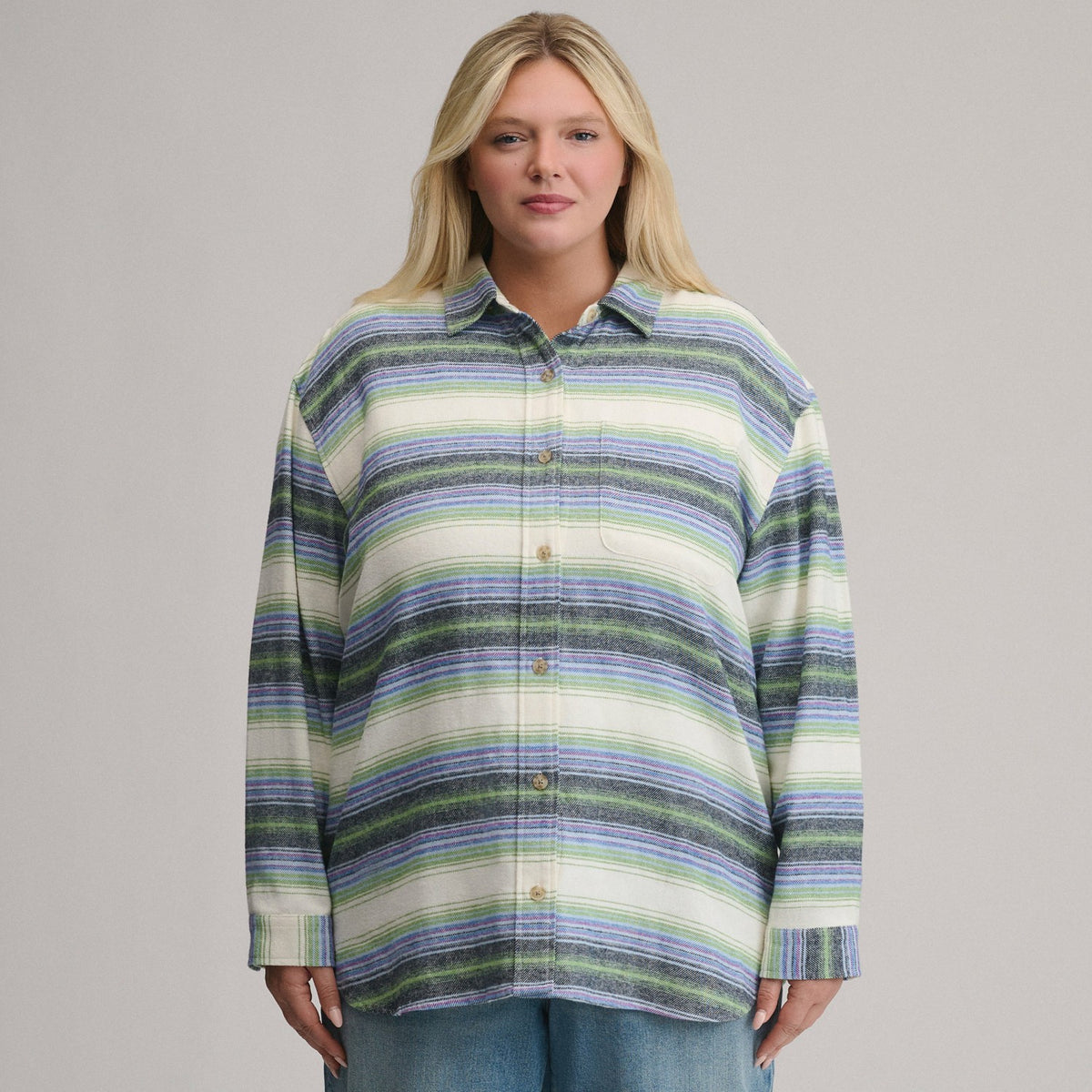 Women's Long-Sleeve Heritage Soft Boyfriend Flannel Shirt | Eddie Bauer