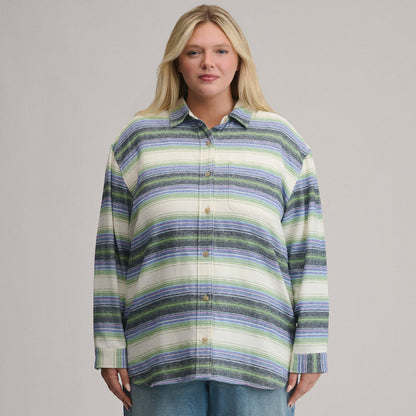 Women's Long-Sleeve Heritage Soft Boyfriend Flannel Shirt | Eddie Bauer