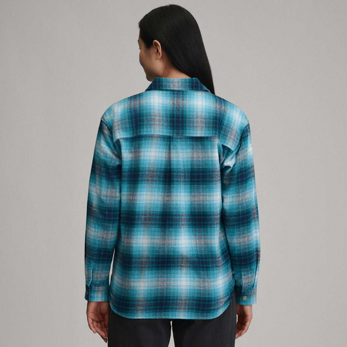Women's Long-Sleeve Heritage Soft Boyfriend Flannel Shirt | Eddie Bauer