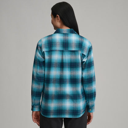 Women's Long-Sleeve Heritage Soft Boyfriend Flannel Shirt | Eddie Bauer