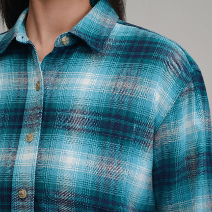 Women's Long-Sleeve Heritage Soft Boyfriend Flannel Shirt | Eddie Bauer
