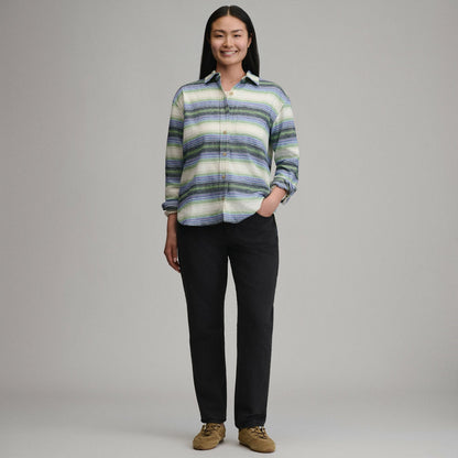 Women's Long-Sleeve Heritage Soft Boyfriend Flannel Shirt | Eddie Bauer