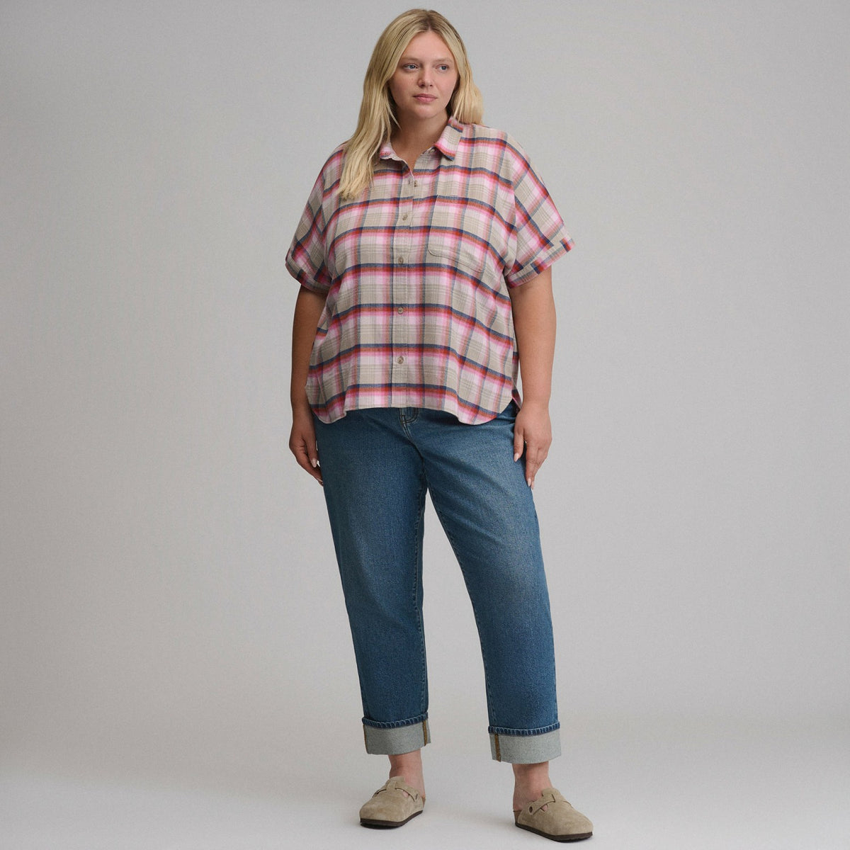 Women's W Field Flex Flannel Short-Sleeve Shirt | Eddie Bauer
