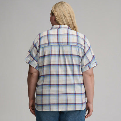 Women's W Field Flex Flannel Short-Sleeve Shirt | Eddie Bauer