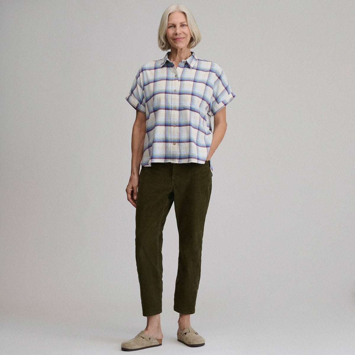 Women's W Field Flex Flannel Short-Sleeve Shirt | Eddie Bauer