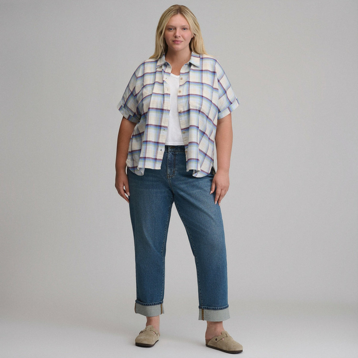 Women's W Field Flex Flannel Short-Sleeve Shirt | Eddie Bauer