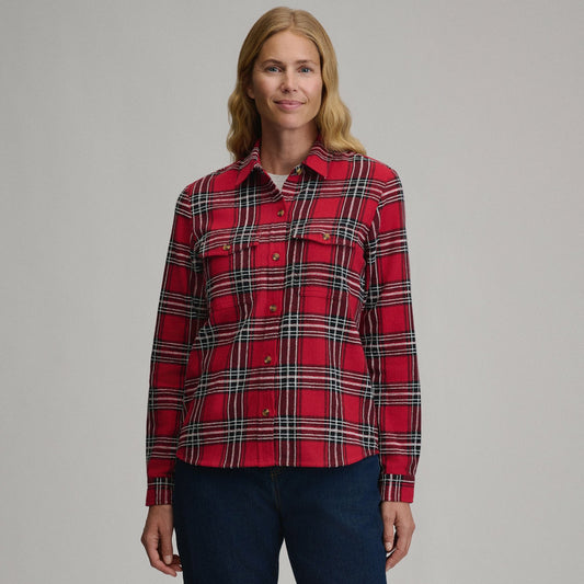 Women's Long-Sleeve Heritage Soft Classic Novelty Flannel Shirt | Eddie Bauer