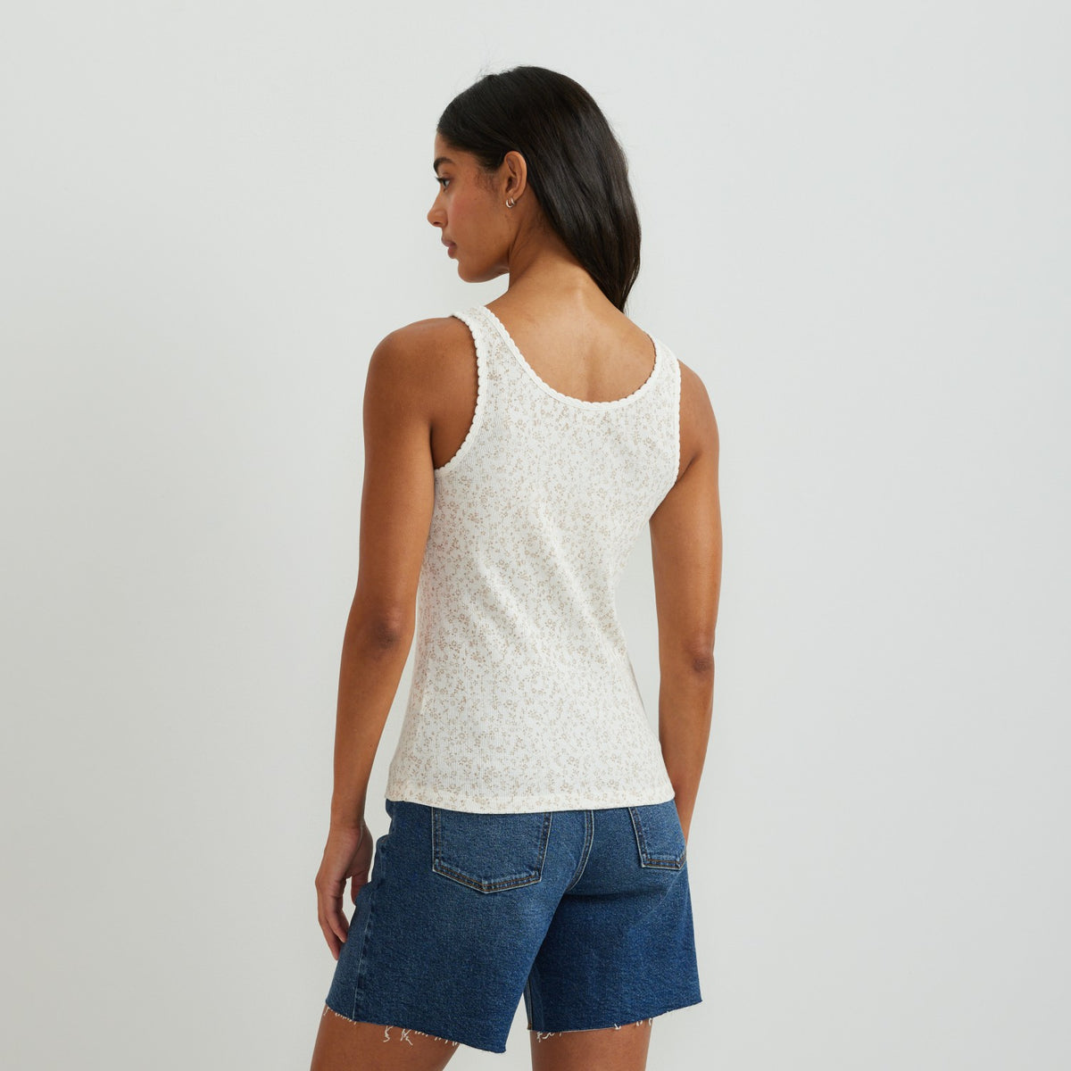 Women's Rib Henley Tank | Eddie Bauer