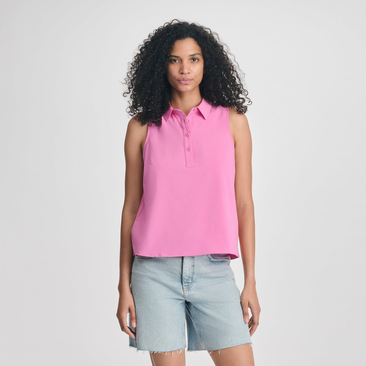 Women's Departure Collared Sl Tank | Eddie Bauer