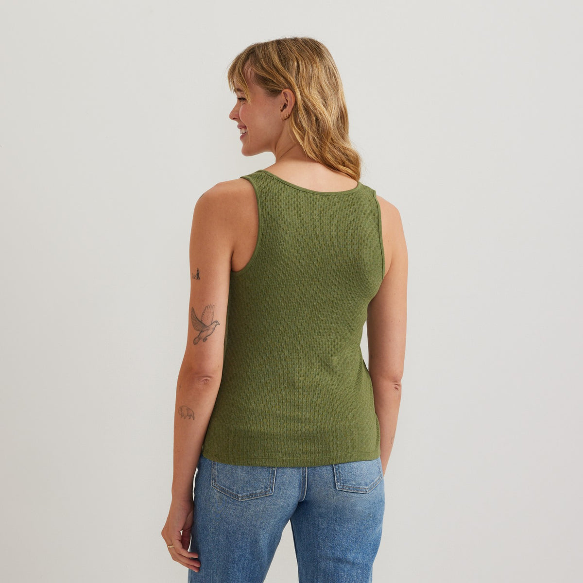 Women's Pointelle Dobby Tank | Eddie Bauer