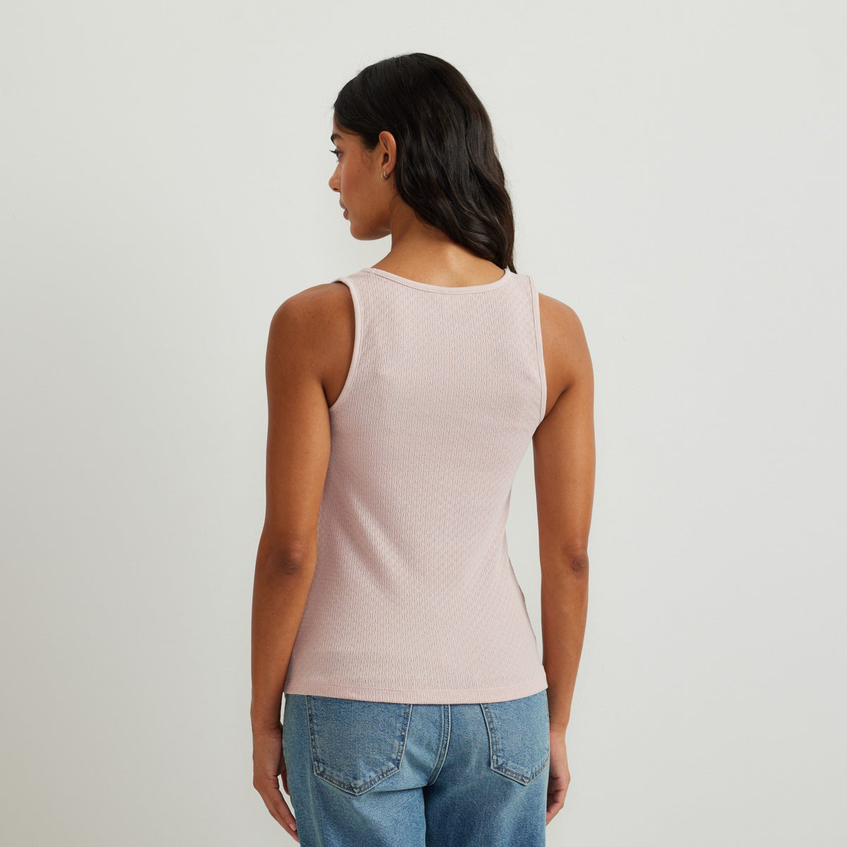 Women's Pointelle Dobby Tank | Eddie Bauer