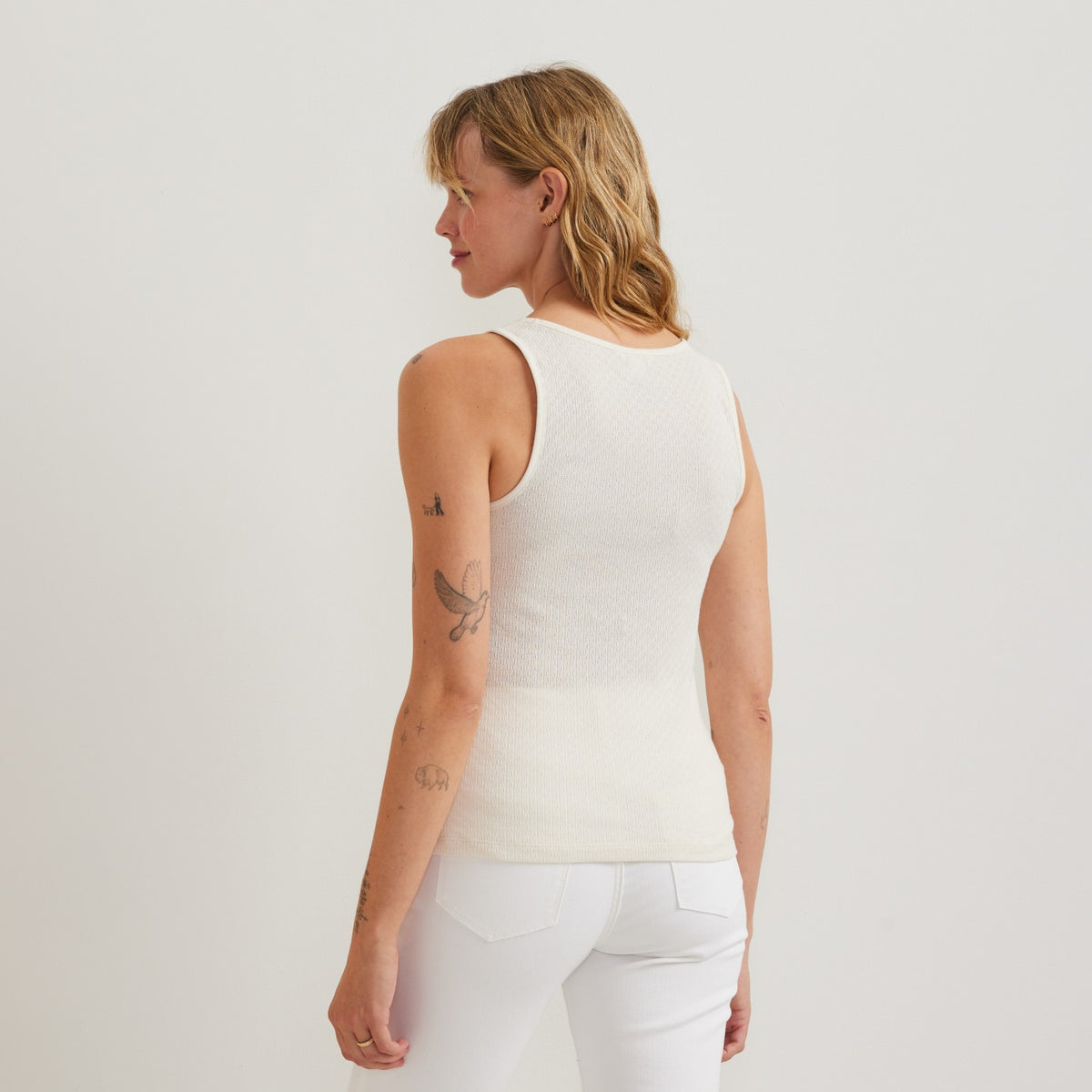 Women's Pointelle Dobby Tank | Eddie Bauer