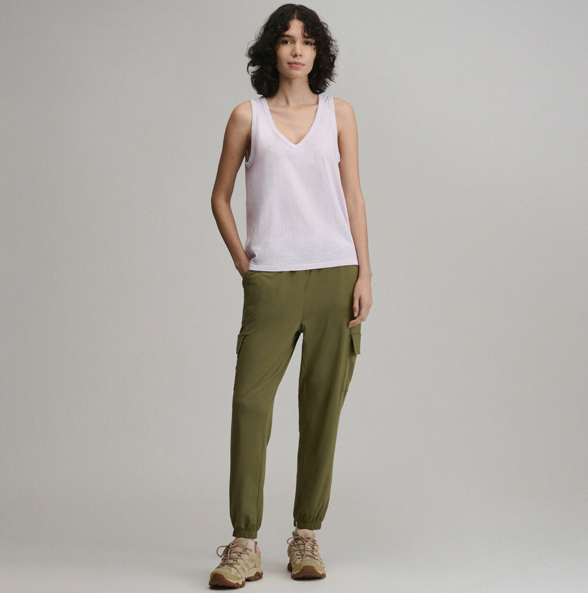 Women's Sunwashed Cotton V-Neck Tank | Eddie Bauer