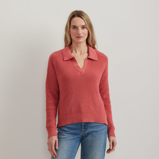 Women's Johnny Collar Polo Sweater | Eddie Bauer
