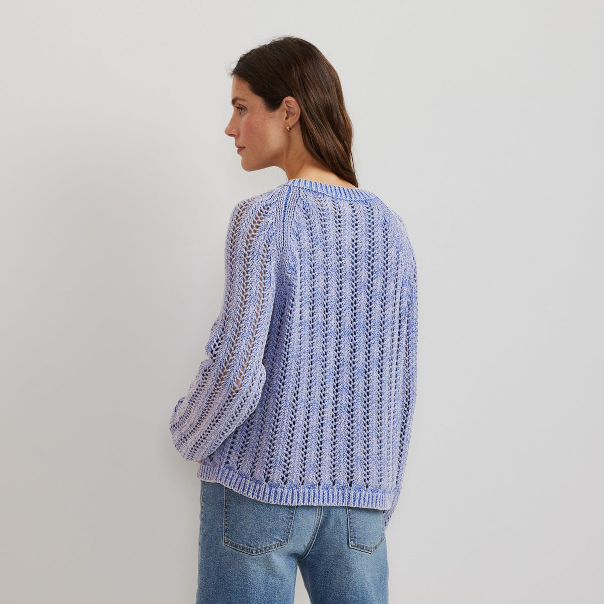 Women's Pointelle LS Pullover | Eddie Bauer