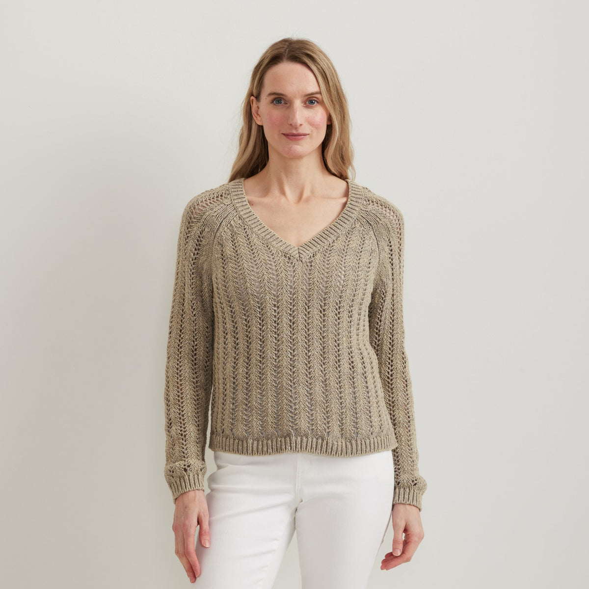 Women's Pointelle LS Pullover | Eddie Bauer