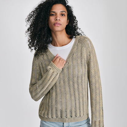 Women's Pointelle LS Pullover | Eddie Bauer