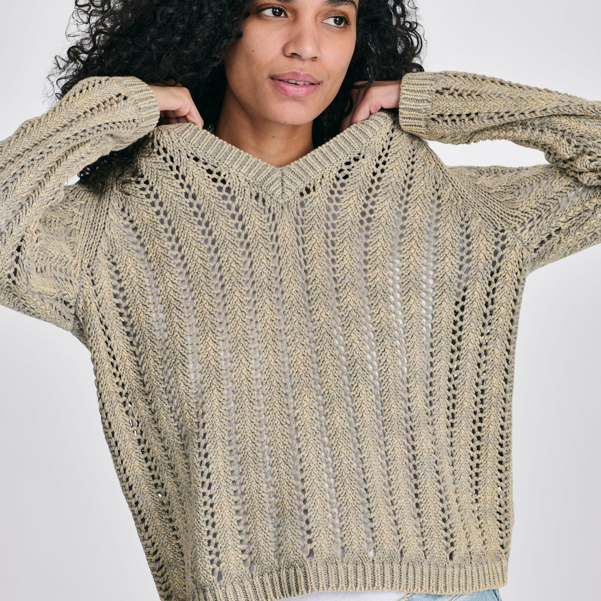 Women's Pointelle LS Pullover | Eddie Bauer