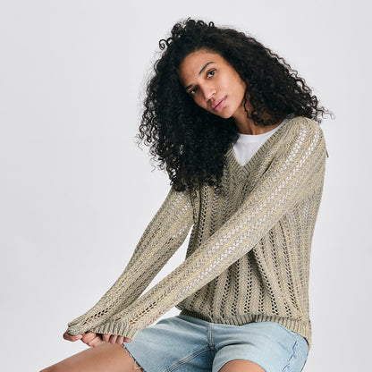 Women's Pointelle LS Pullover | Eddie Bauer