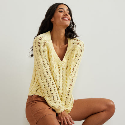 Women's Pointelle LS Pullover | Eddie Bauer