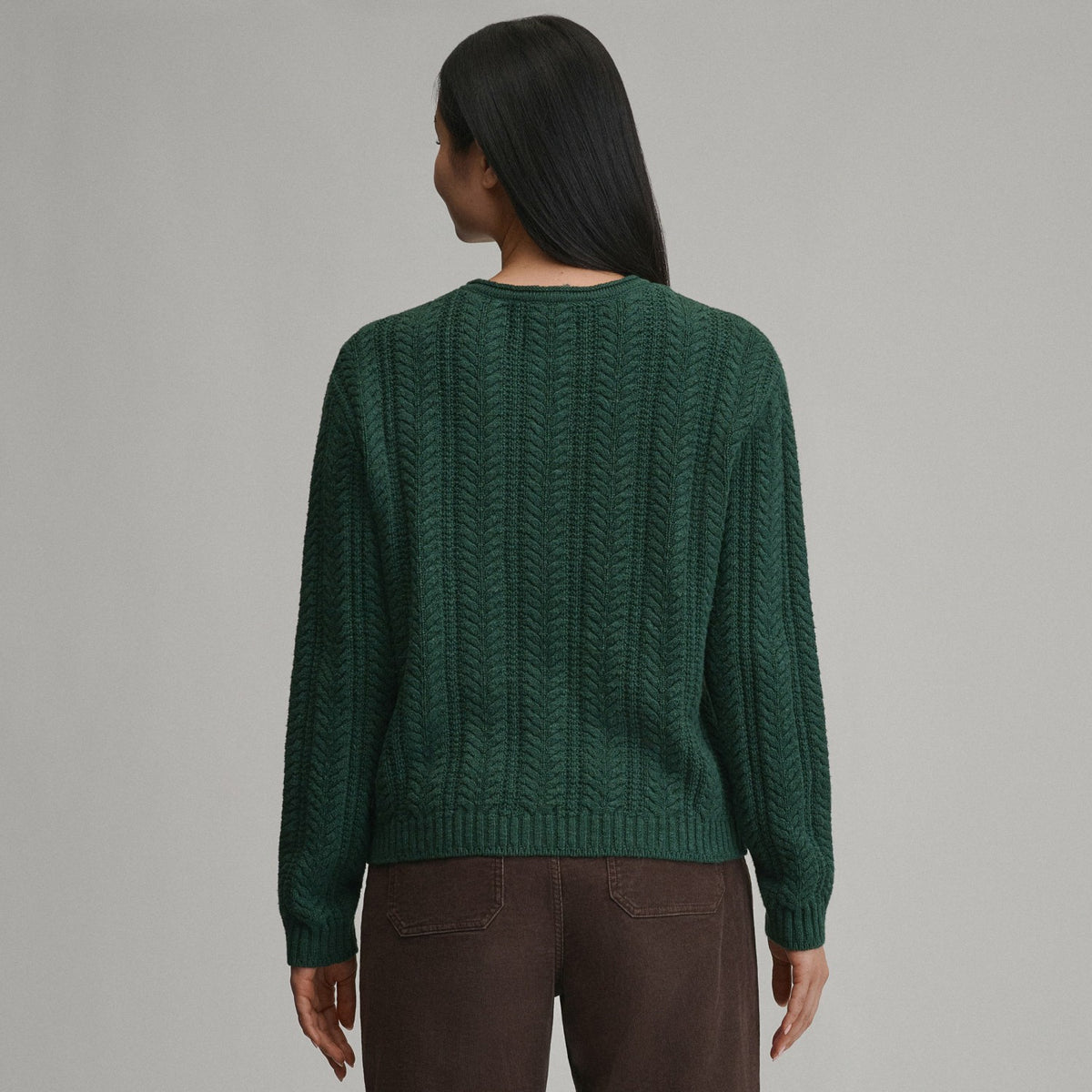 Women's Cotton Cable Crew Sweater | Eddie Bauer