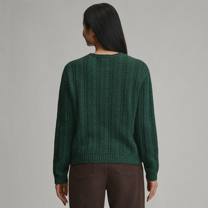 Women's Cotton Cable Crew Sweater | Eddie Bauer