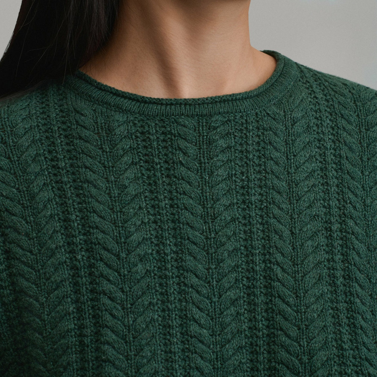 Women's Cotton Cable Crew Sweater | Eddie Bauer
