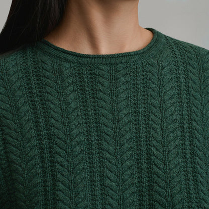 Women's Cotton Cable Crew Sweater | Eddie Bauer