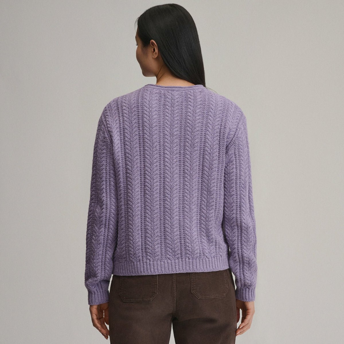 Women's Cotton Cable Crew Sweater | Eddie Bauer