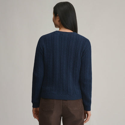 Women's Cotton Cable Crew Sweater | Eddie Bauer