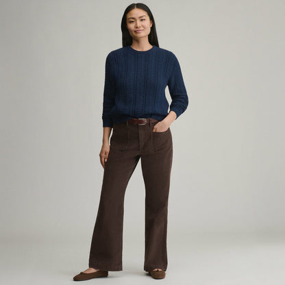 Women's Cotton Cable Crew Sweater | Eddie Bauer