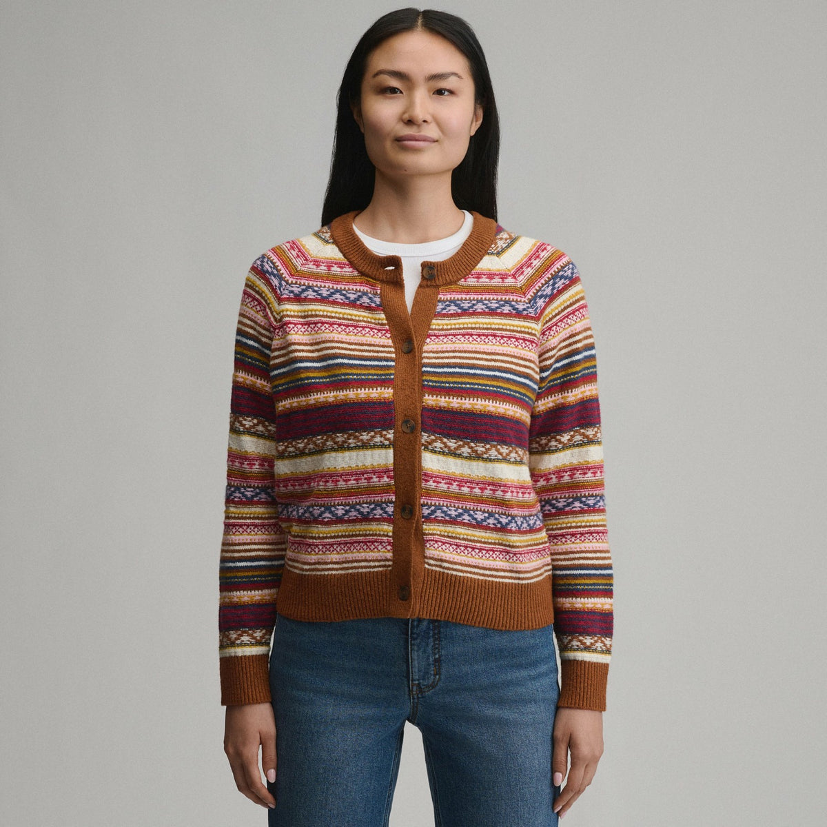 Women's Signature Cardigan Sweater - Stripe | Eddie Bauer