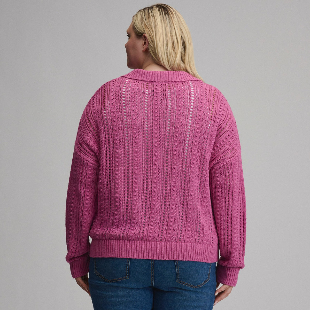 Women's Long-Sleeve Slub Johnny Collar Sweater | Eddie Bauer
